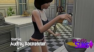 bangs busty babe in laundrymat