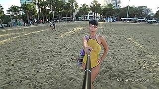2 guys sucking boobs in public