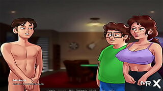 1 man fucked 3 girls while they are playing video game
