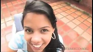 2 latinas riding big dildo