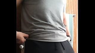 sweatpants bulge