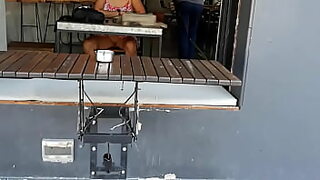 big tits through window