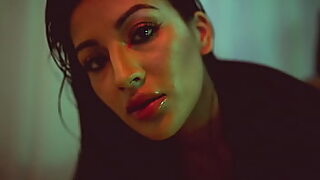 arab behind dance sole slipper model of makeup and greet eyes