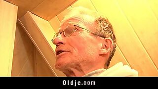 grandpas and young girl pissing