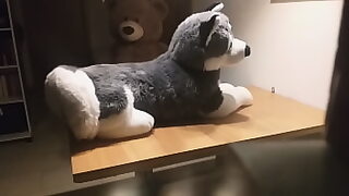 a girl got plush by her boss