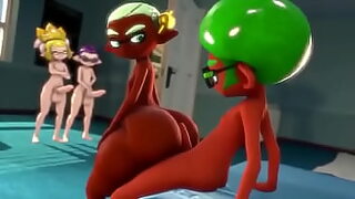 3d sinfull latex wearing futa college student fills her teacher with cum