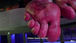 armpit tickling by the toes