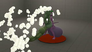 3d sinfull latex wearing futa college student fills her teacher with cum