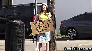 18 year old girl stuck on ladder is fucked by her neighbor