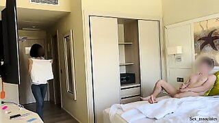 a girl sleeping with no clothes on and a boy comes in and fucks her and she wakes up and likes it