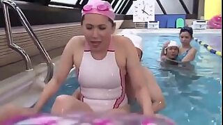at the swimming pool