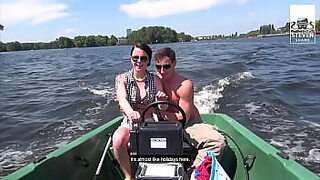aussie lady fuck herself with trout on a boat