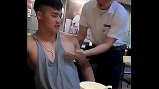 being touched through clothes while working out