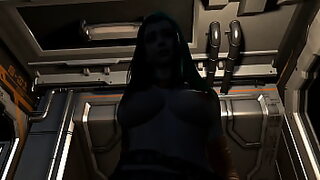 3d alien and machine
