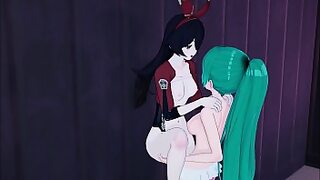 1 anus with three dick
