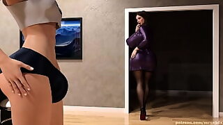 3d sinfull latex wearing futa college student fills her teacher with cum