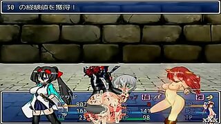 evil female ninja three sisters shinobi red completely defeated