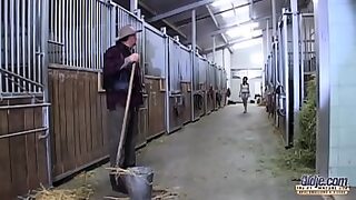 horse and girl sex in stable