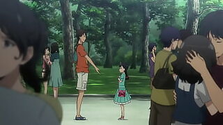 1 girl in front of 5 boys