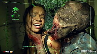 3d alien and machine