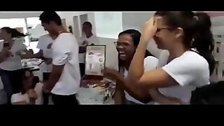 18 year old dragged out of bed for rough gangbang with dap