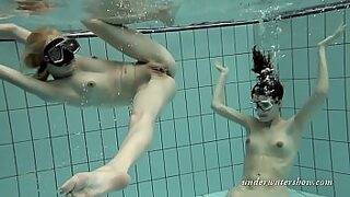 athletic girl underwater