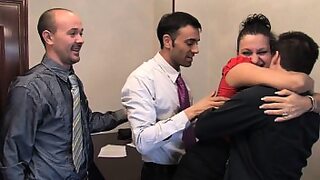 1 girl 4 boys at a time 1 in moutn 2 in vagina 1 in 2 hole