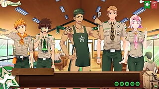 10 men and 1 girl