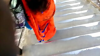 18 years old boy stripped step mother saree