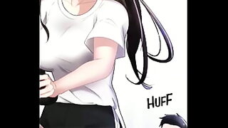 1 girl in front of 5 boys