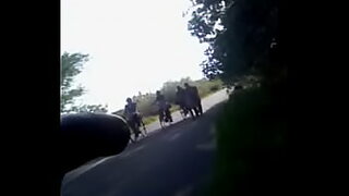 at road