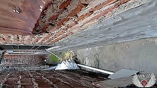 18 year old girl stuck on ladder is fucked by her neighbor