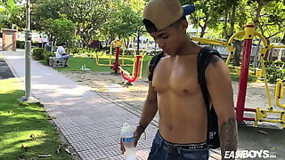 Flexing boy guy