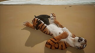 a girl fucking a tiger animal