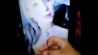 blonde gets cucumber in pussy