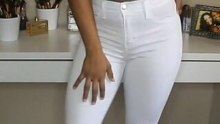 1 girl in front of 5 boys